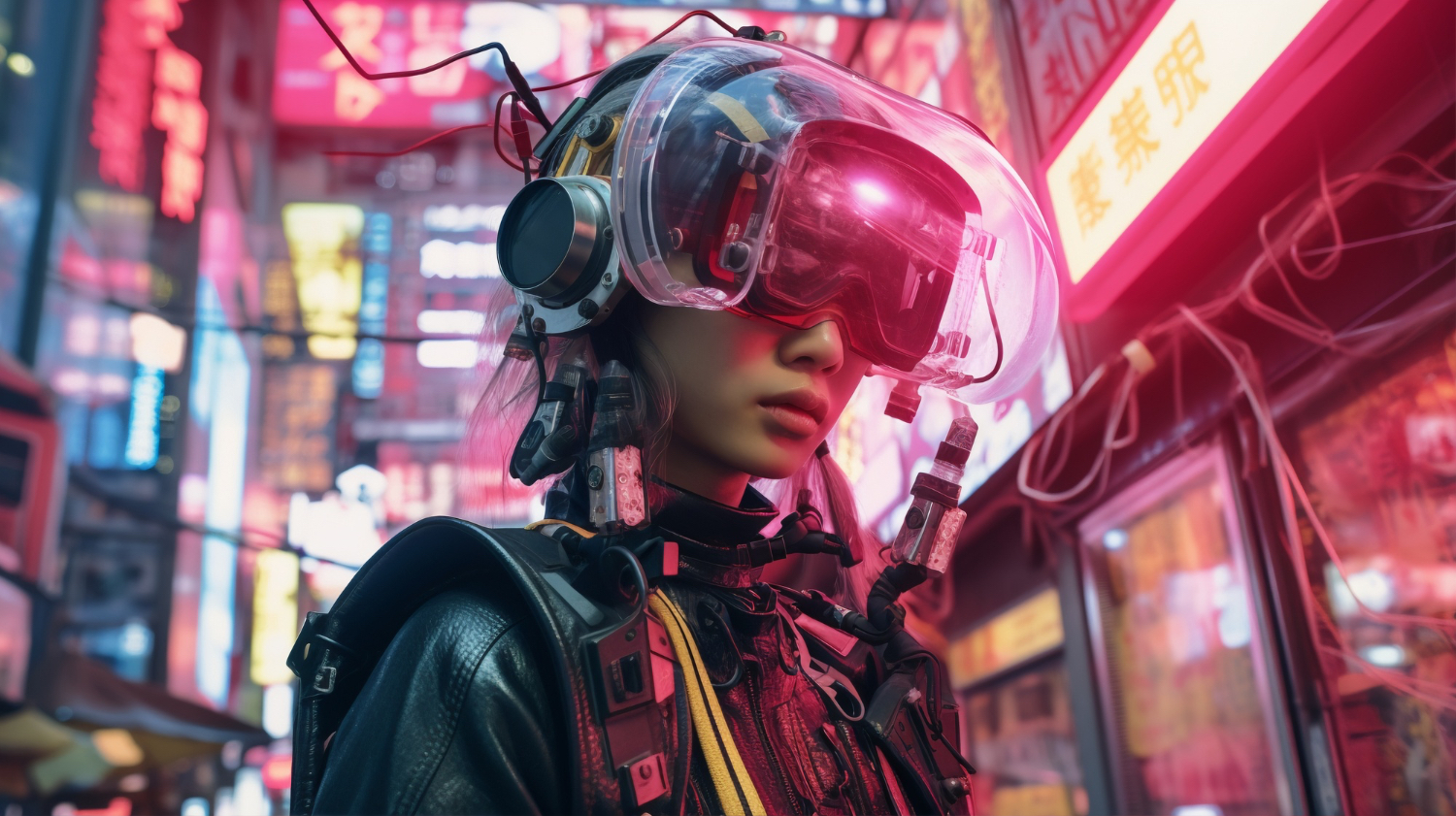 jeune femme connectée VR