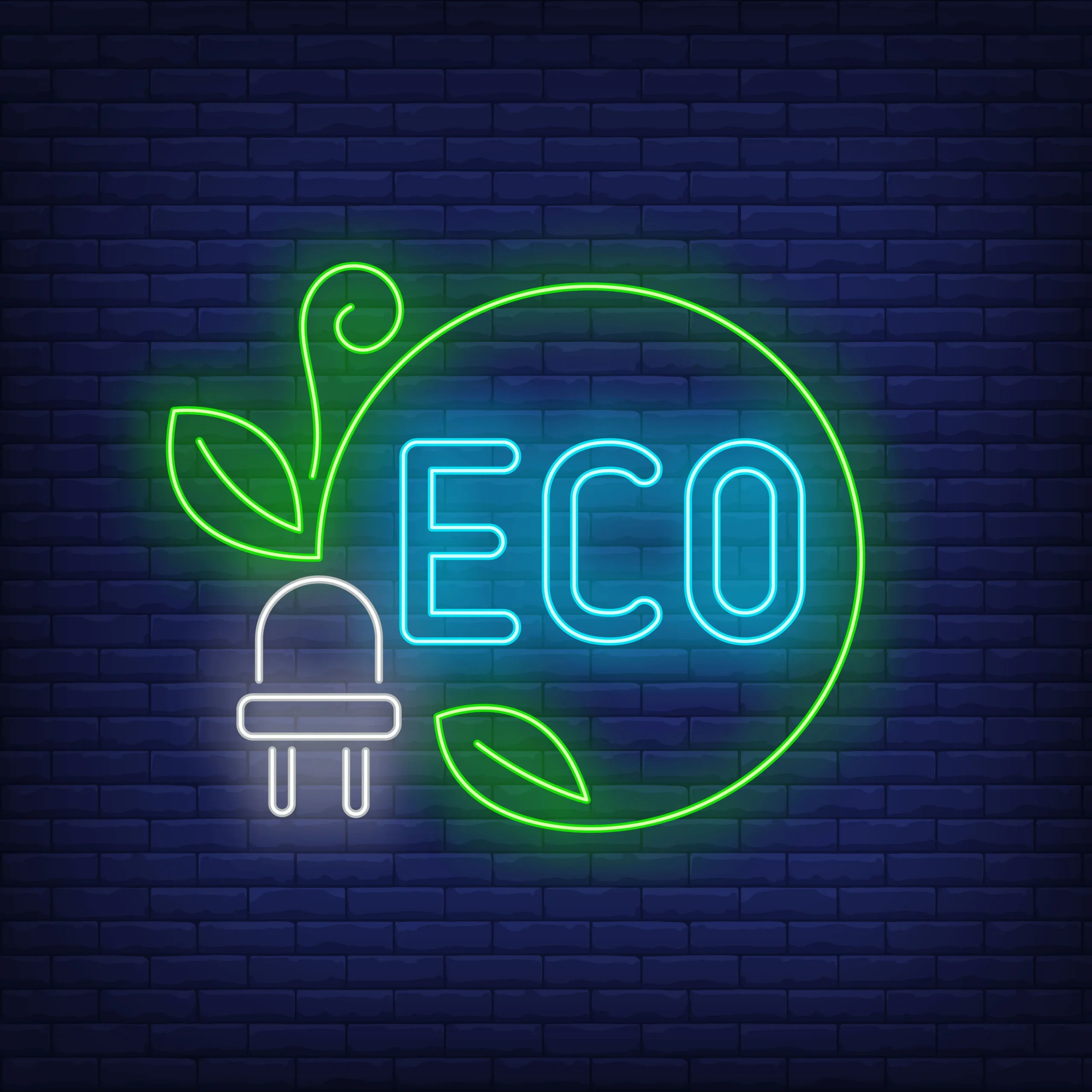effet néon en rapport à l'écologie durable