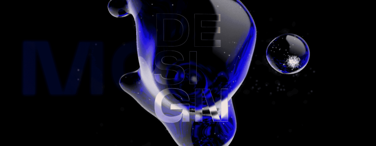 fond noir avec motion design en interaction